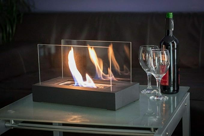 Chimenea de Bioetanol de Mesa "Llama Pura": Diseño, Calidez y Sostenibilidad