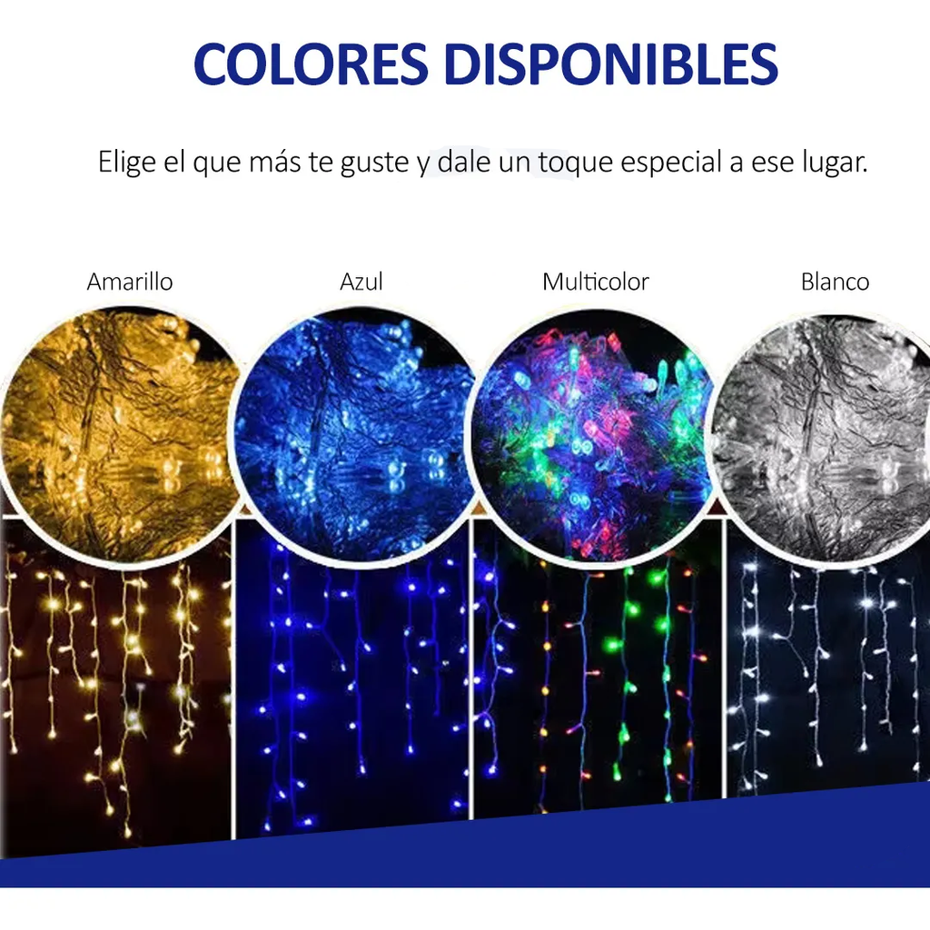 LUCES NAVIDAD CASCADA 3 METROS X 45 CMS