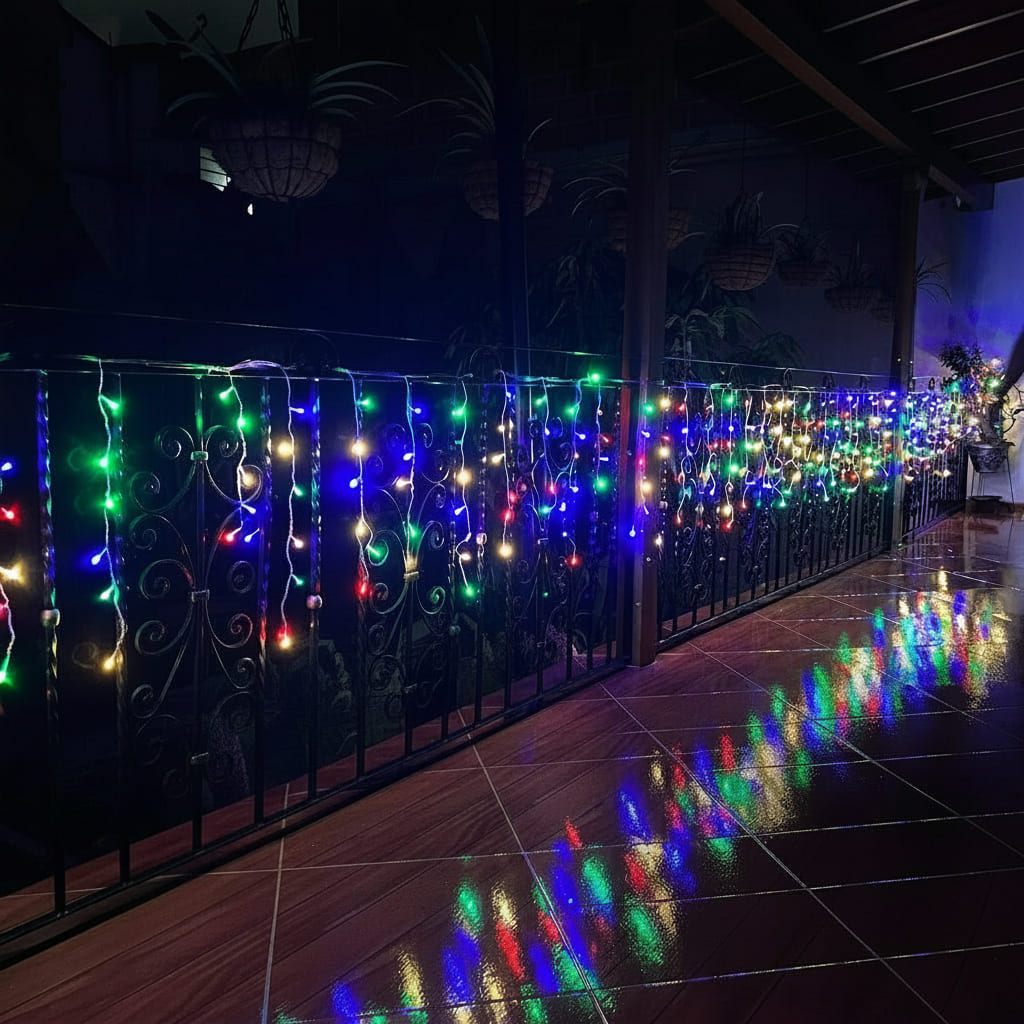 Cortina LED Intercalada 3M 96 LED AL-078