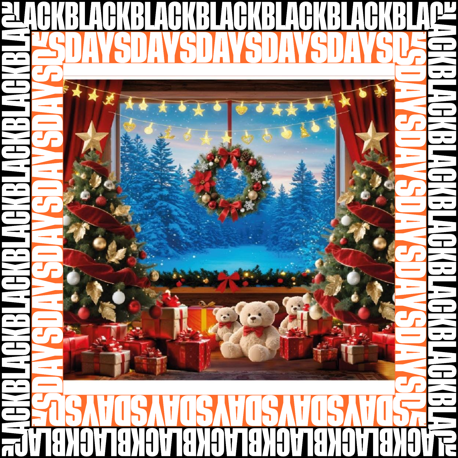 Telón navideño para pared