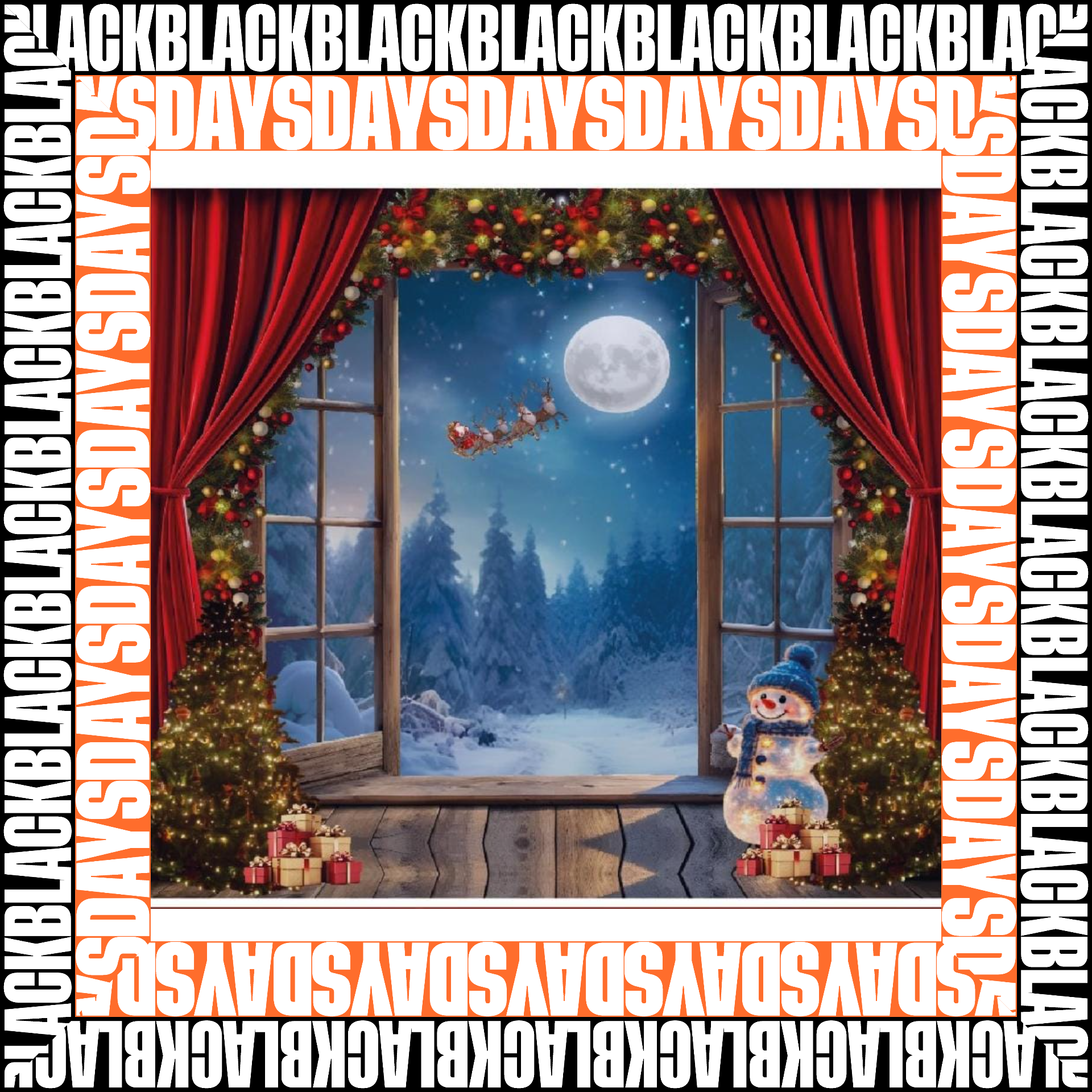 Telón navideño para pared