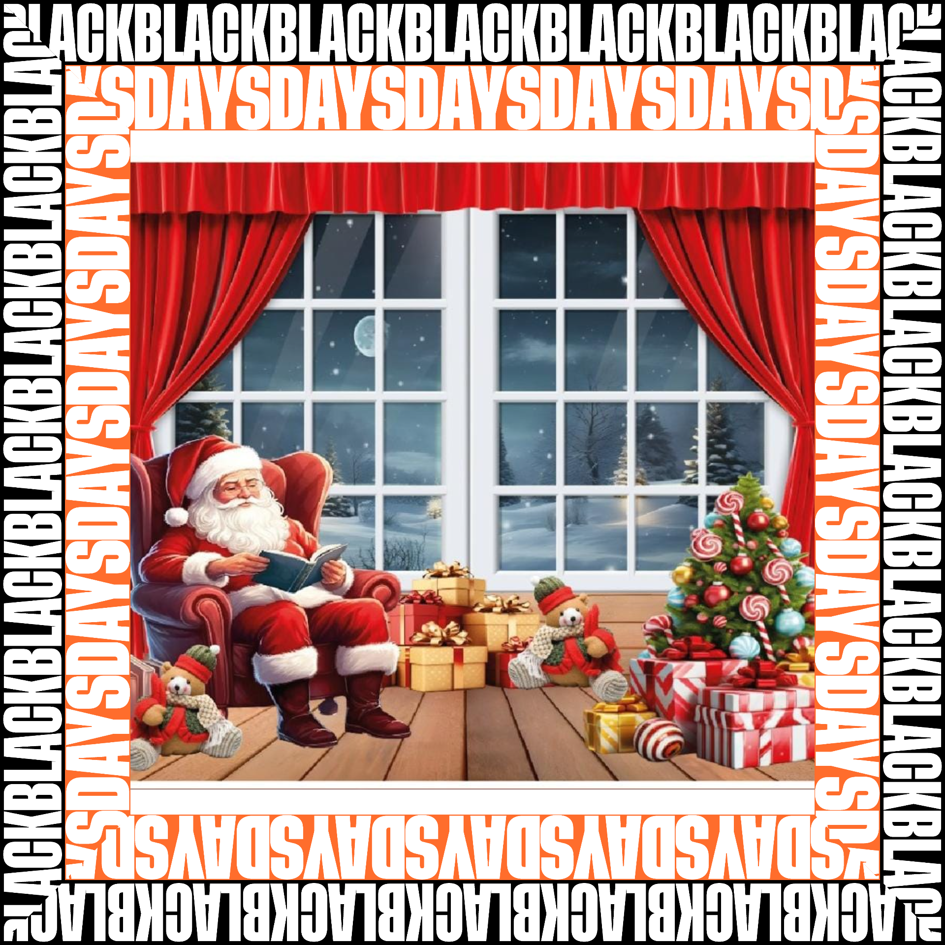 Telón navideño para pared