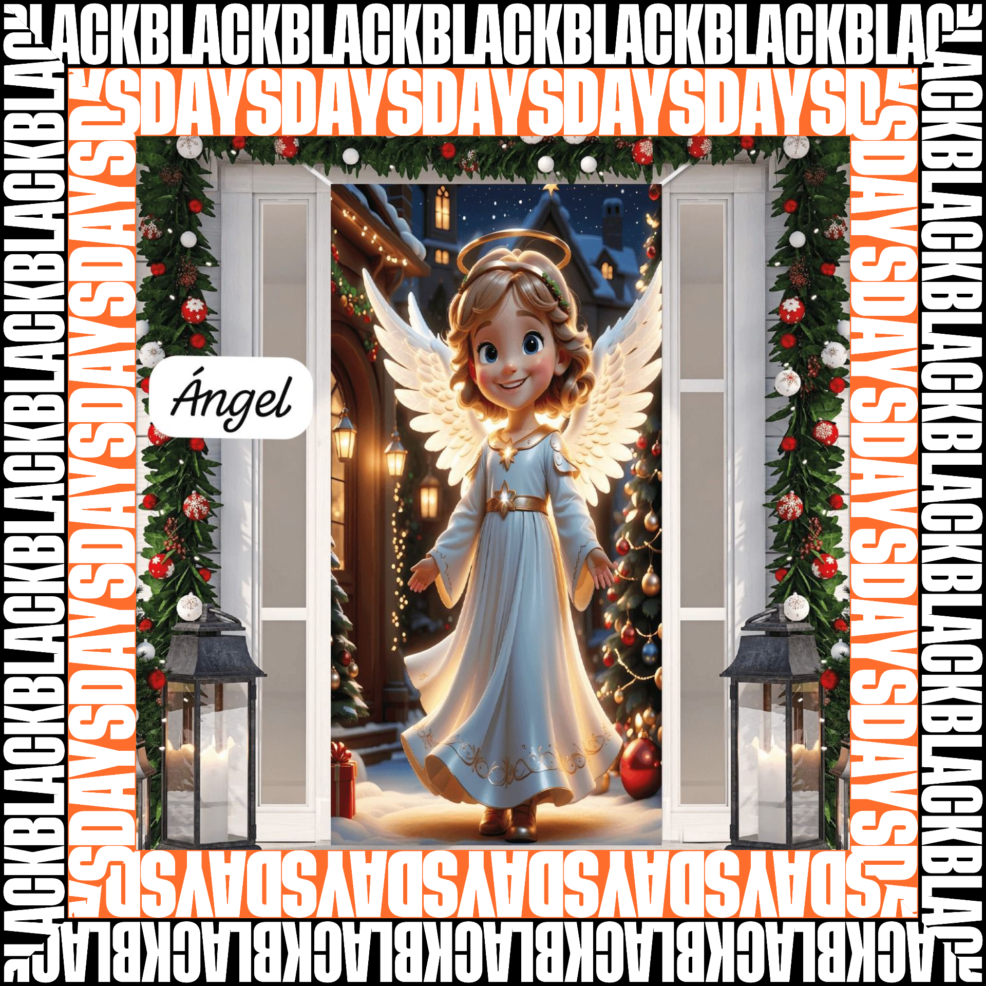 FORRO FUNDA NAVIDEÑA PARA PUERTA