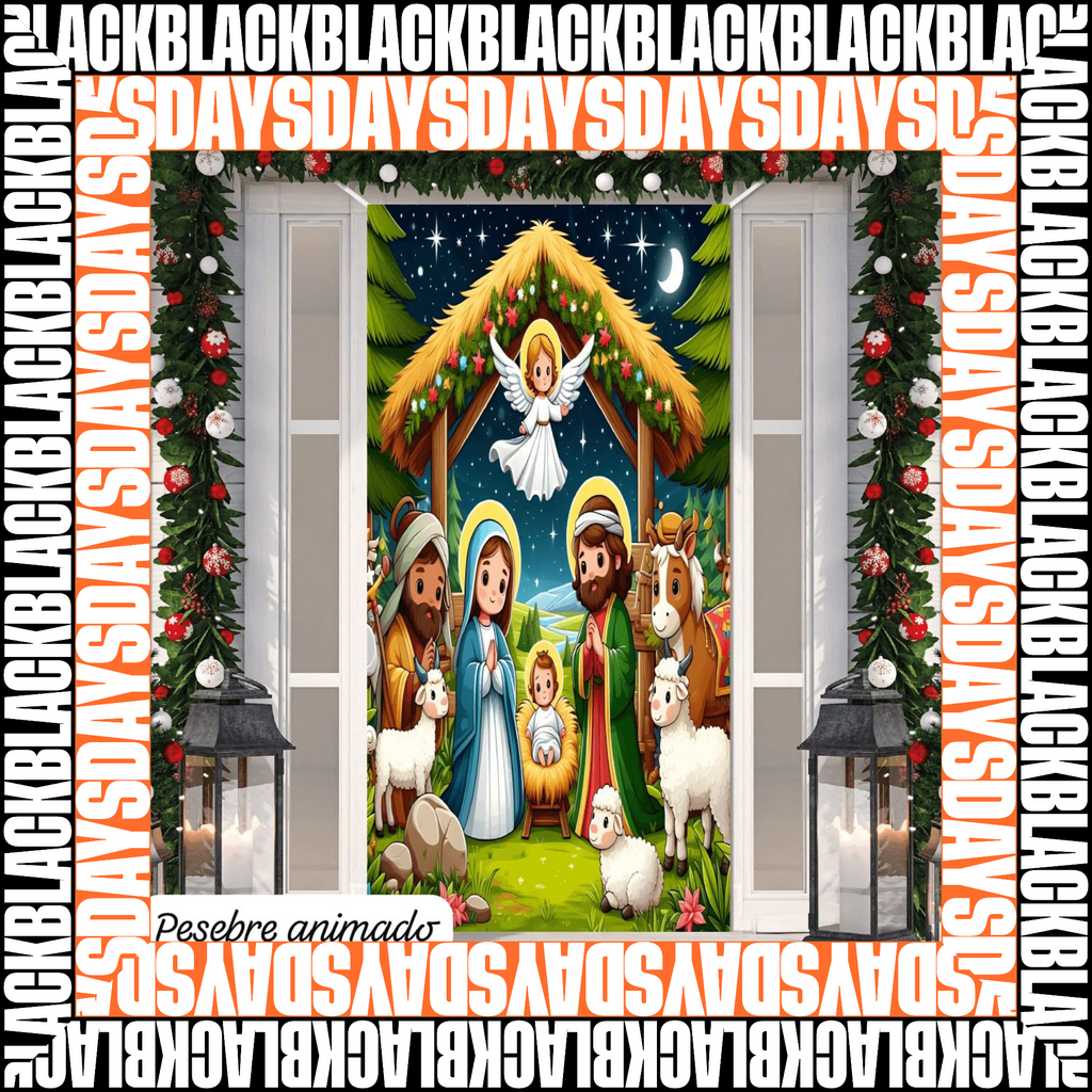 FORRO FUNDA NAVIDEÑA PARA PUERTA