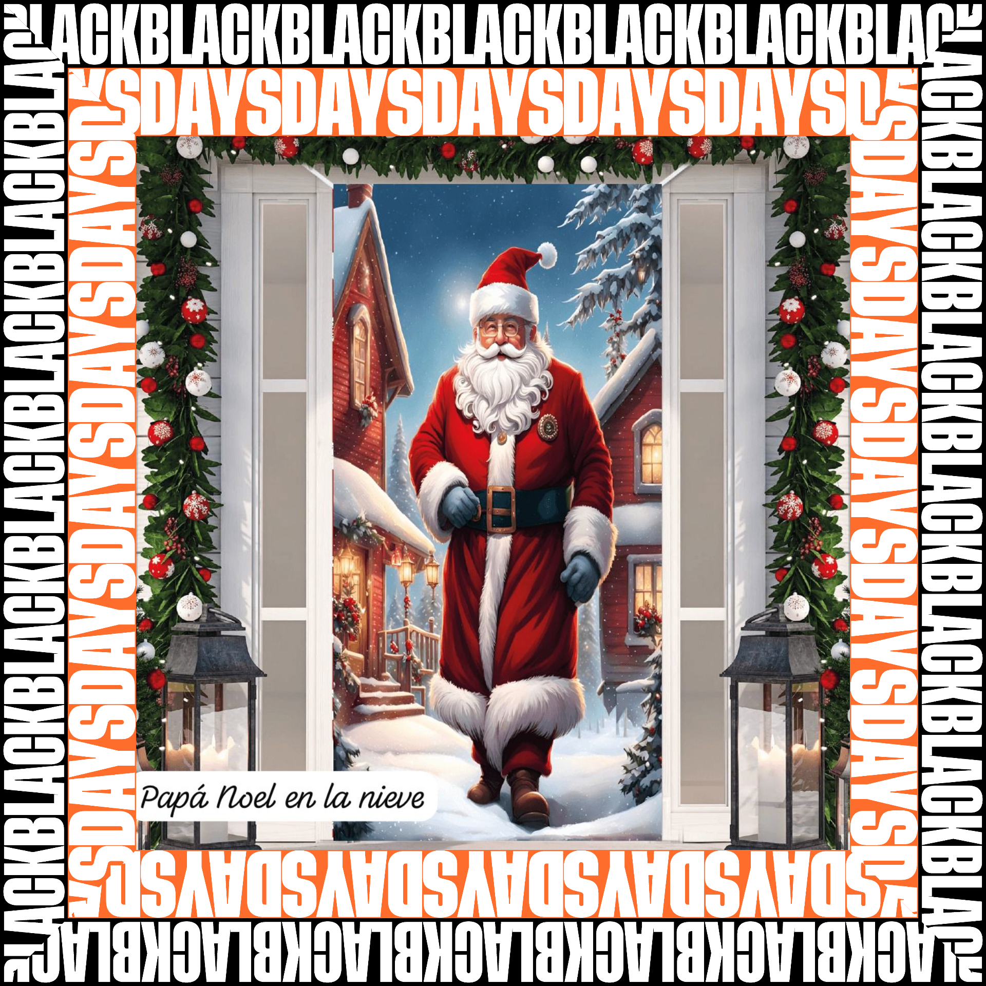 FORRO FUNDA NAVIDEÑA PARA PUERTA