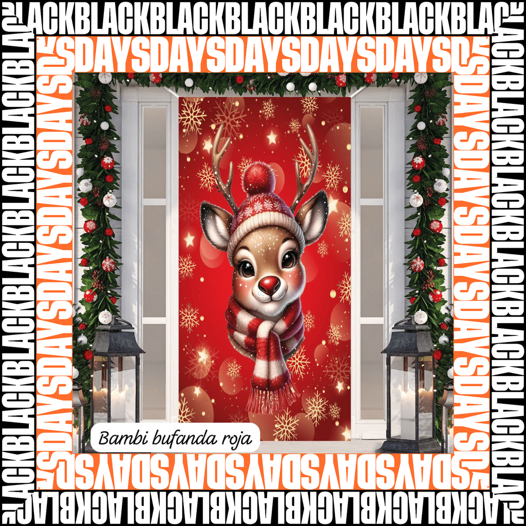 FORRO FUNDA NAVIDEÑA PARA PUERTA