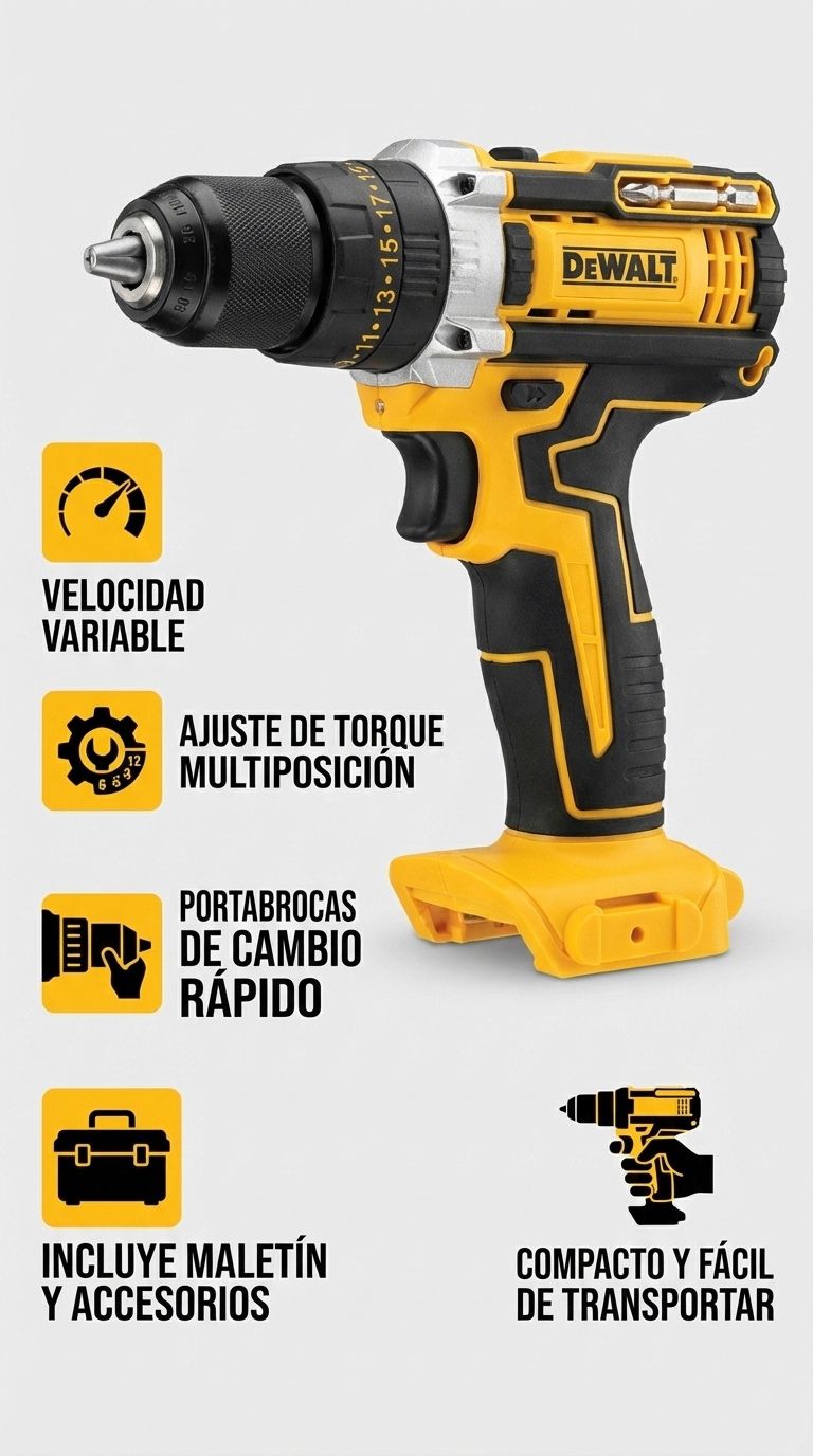 TALADRO DEWALT 36V MANDRIL METALICO